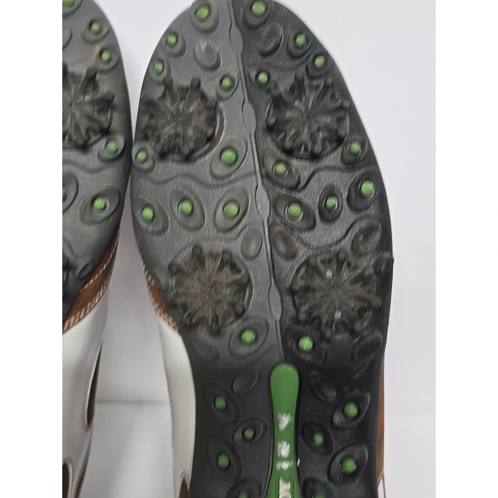 FootJoy Lopro Women's Brown, White And Lime Green Golf Shoes Size 7M‎ #97114